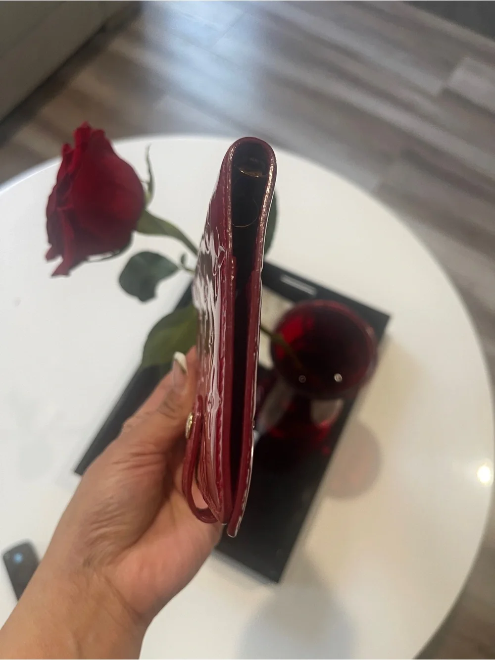 LOUIS VUITTON Agenda PM in Red Monogram Vernis